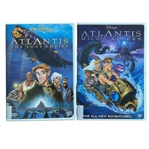 Atlantis The Lost Empire & Milo's Return 01' 03' DVD Kid's Action Fantasy Movie